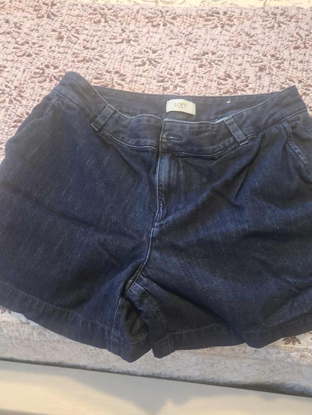 LOFT Dark Indigo Denim Shorts